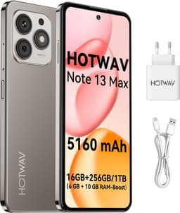 HOTWAV Note 13 Max - Smartphone - 256GB - Goud - mobiele telefoon zonder abonnement - 2 jaar garantie - mobiele telefoon senioren - Met Transparante Hoes - 4G Dual SIM — thumbnail 1