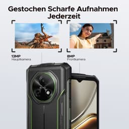 DOOGEE Fire 5 4G - Robuuste Smartphone - Robuuste Telefoon - Android 15 - 12 GB RAM / 64 GB ROM (TF 2 TB) - 6,6-inch HD+90 Hz - 13000 mAh - 13 MP +8 MP camera - Face ID - NFC - OTG - GPS - Groen — thumbnail 4