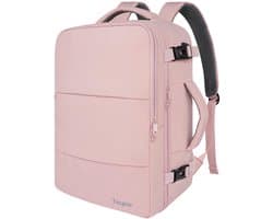 Taygeer Dames Travel Rugzak – Handbagage Rugzak met USB Oplaadpoort & Schoenenvak, TSA Goedgekeurde 15,6 inch Laptop Rugzak, Casual Weekender Daypack voor School, Werk, Reizen en Hiking, Roze