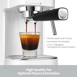 Espresso Machine 20 Bar Super Automatic with Milk Frother - Perfect for Home or Office — thumbnail 4