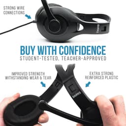Bulk Hoofdtelefoon met Microfoon voor Klaslokalen - Premium On-Ear Audio-oplossing voor Studenten — thumbnail 2