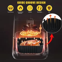 Herbruikbare Siliconen Vorm voor Airfryer - 20 x 20 cm - 2 Stuks — thumbnail 3