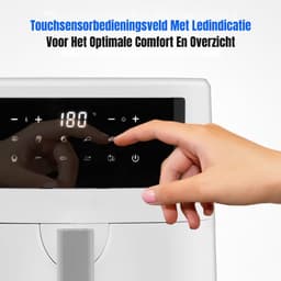 MMP® Dubbele Airfryer - Heteluchtfriteuse - Duo Airfryer - 6,8 L - 40x33x33cm - Wit — thumbnail 7