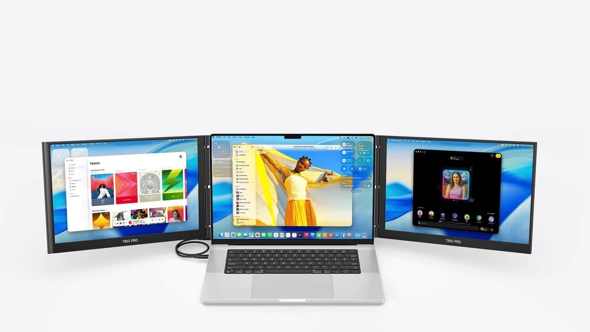 Mobile Pixels Trio 3 Pro - Portable Monitor - Dual 14.1" Display - QHD - 60hz - Draagbaar Beeldscherm - Draagbare Monitoren — afbeelding 1