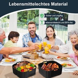Siliconenvorm Luchtfrituurpan Gescht voor Russell Hobbs Air Fryer XXL 8,3L (27632-56), Airfryer siliconenvorm voor Russell Hobbs XXL 8L (27170-56) Herbruikbare siliconen inzetstukken, vaatwasbestendig (3 — thumbnail 6