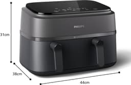 Philips 3000 series - Dual Basket Airfryer - NA350/00 - 9L — thumbnail 6