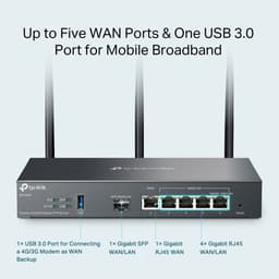 TP-Link Omada ER706W draadloze router Gigabit Ethernet Dual-band (2.4GHz / 5GHz) Zwar — thumbnail 3