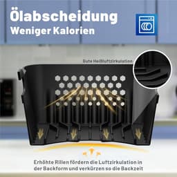 Accessoires Heteluchtfriteuse Gescht voor Philips Airfryer 4000 Serie 10L, Siliconenvorm Accessoireset Heteluchtfriteuse Herbruikbare Ovenschaal voor Philips Stacked Dual Basket Airfryer NA460 10L — thumbnail 6