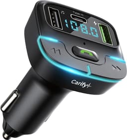 Carify® Bluetooth Transmitter - FM Transmitter voor auto - Carkit - Bluetooth Receiver - Autolader USB-C Snellader - BT 5.3 - 30W Supersnel Opladen - 2026 Model - Smart — thumbnail 1