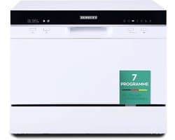 Heinrich's HTG 8840 mini vaatwasser - 7 programma's - gebruik slechts 6,5 liter per cyclus - wit