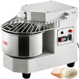 Deegkneedmachine - Deegmixer 8 L - Vermogen 450 W - Instelbare Snelheden (130/233/414 tpm) - RVS Kom - Veiligheidsschild - Timer - Zilver — thumbnail 1