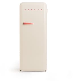 CREATE - Koelkast in retrostijl - Gebroken wit - Handvat Terracotta - FRIDGE RETRO 281L — thumbnail 1