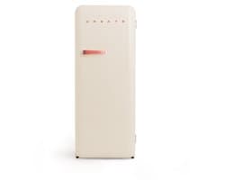 CREATE - Koelkast in retrostijl - Gebroken wit - Handvat Terracotta - FRIDGE RETRO 281L