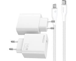 Phreeze usb C oplader met kabel geschikt voor iPhone 14 13 12 11 en iPad - Power Delivery snellader