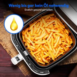 MEDION E40 XL heteluchtfriteuse (5,2 L, airfryer, 2 150 W, 9 automatische programma’s, bakfunctie, frituren zonder olie, touchbediening, LED-display), mat — thumbnail 11