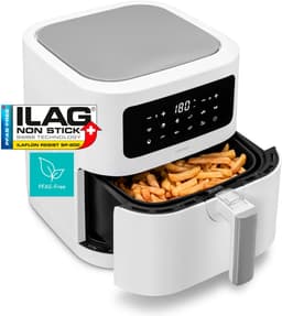 MEDION E40 XL heteluchtfriteuse (5,2 L, airfryer, 2 150 W, 9 automatische programma’s, bakfunctie, frituren zonder olie, touchbediening, LED-display), mat — thumbnail 10