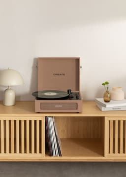 CREATE - Platenspeler Retro - Bluetooth, USB, SD, MicroSD en Mp3-recorder/speler - Mokka - RECORD PLAYER RETRO — thumbnail 5