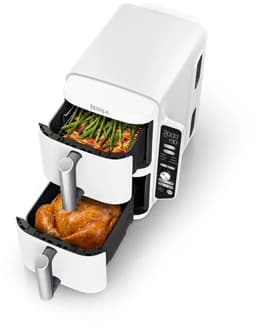 Ninja Double Stack Airfryer XXL - 9.5 Liter - Dubbele Gestapelde Lades - 6 Programma's - Inclusief Kookrekjes - Wit - SL400EUWH — thumbnail 12