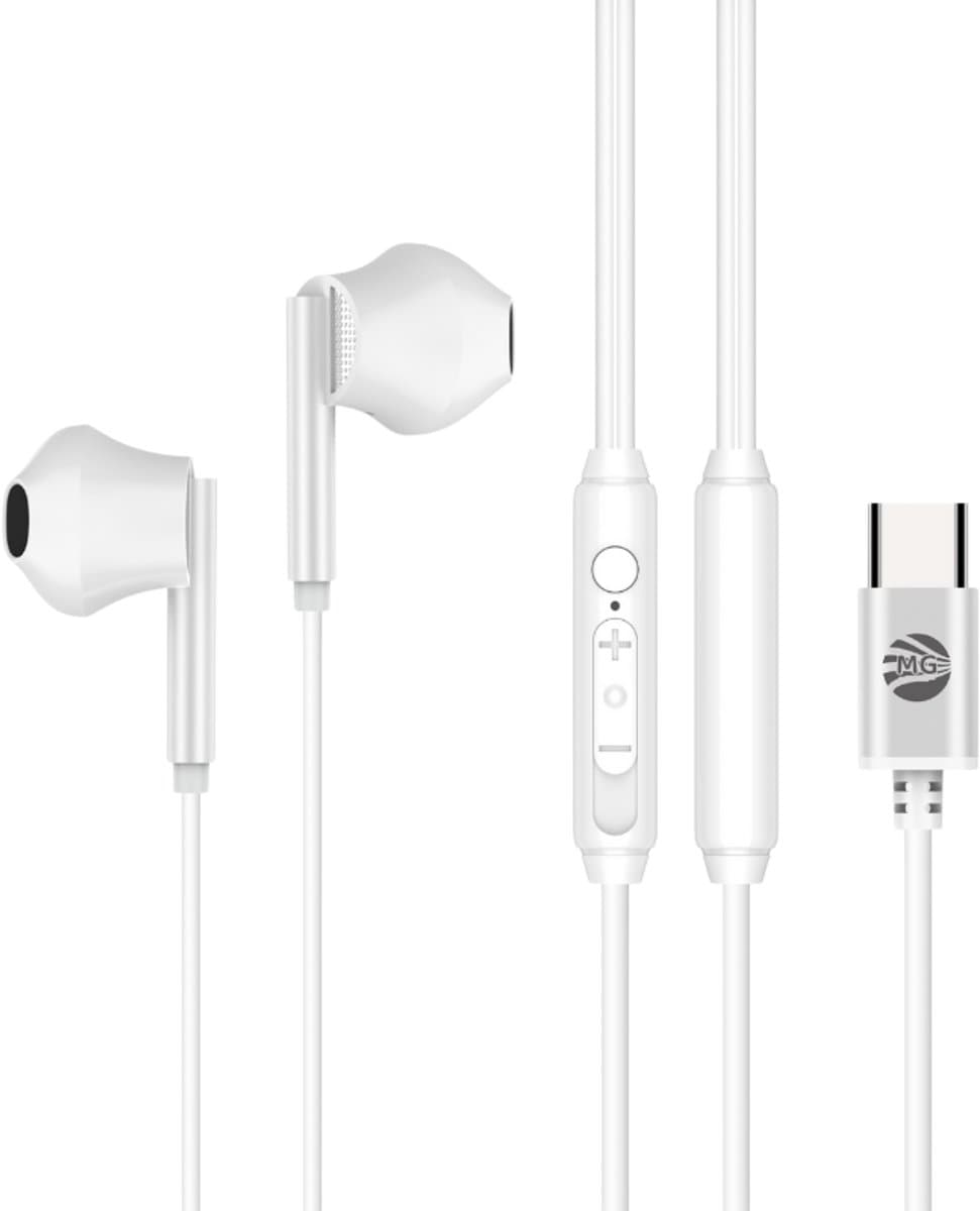 MG DS1450 Stereo Earphones - HiFi Type-C aansluiting - Wit - met draad — afbeelding 1