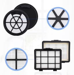 1 stuk - vervangingsfilter accessoires - filter accessoires -1 voorfilter (spons type 14.7×14.7×2.5cm) + 1 nafilter (11.6×8.7×2.8cm) - HEPA-filter - zwart — thumbnail 4