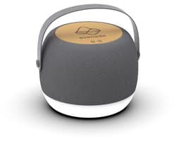 Electrox - Draadloze Bluetooth Speaker Bamboe - Met Sfeervolle LED Verlichting - Compacte Mini Luidspreker - Duurzaam Design - Draadloos Opladen – 3-in-1 – 1200 mAh