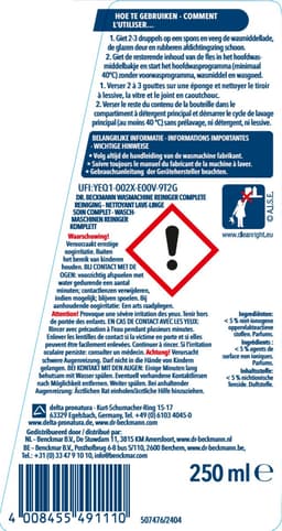 Dr.Beckmann - Wasmachinereiniger - Ocean Breeze - Anti-Kalk - 250 ml - Voordeelverpakking - 6 stuks — thumbnail 5