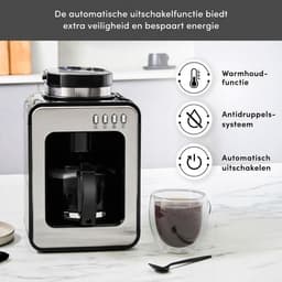 Koffiemachine met Bonen - Volautomatische Koffiemachine - Espressomachine - 0,5 L - 600 W - Inox — thumbnail 4