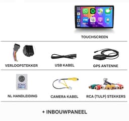 Autoradio 4/64 met wireless Carplay en Android auto | Geschikt voor Fiat Panda 2003-2012 | Radio scherm met Navigatie | 2003 2004 2005 2006 2007 2008 2009 2010 2011 2012 | 169 | Met screencleaner — thumbnail 4