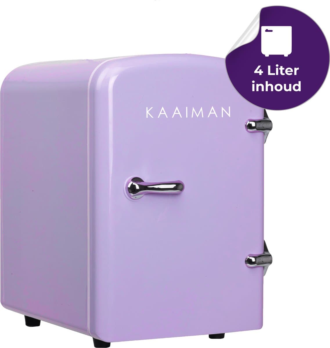 Kaaiman® Mini Koelkast 4L - Kleine Koelkast 12V/220V - Cosmetische Koelkast - Warm en Koud Functie - Skincare Fridge - Minikoelkast Slaapkamer - Paars — afbeelding 1