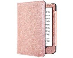 Premium Hoesje Geschikt voor Kobo Nia Sleepcover Hoes - Cover Roze Sparkle - ereader hoesje - cover