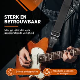 Finesse Gitaarband - Verstelbaar - Katoen - Akoestische & Elektrische Gitaar - Gitaarriem - Gitaar Strap - Guitar Strap — thumbnail 5
