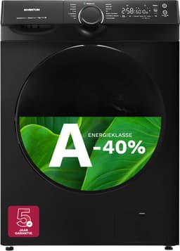 Inventum VWM9010B - Wasmachine - 9kg - 14 programma's - 1400 toeren - Energieklasse A-40% - Steam Clean - Zwart — thumbnail 1