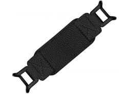 E-reader, geschikt voor tablets van 6-8 inch, met polsbandje als standaard, flexibel ontwerp, gemaakt van PU-leer, zwart.