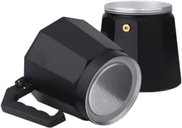 Cheffinger, Italiaanse Koffiezetapparaat 320ml 6 Kopjes van Aluminium met Ergonomisch Handvat, Zwart — thumbnail 2