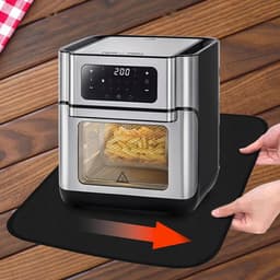 Airfryer Mat - Siliconen kookplaat beschermer - 60x40cm - Hittebestendig tot 560°C - Voor Airfryer, Oven & Barbecue - Makkelijk Schoon Te Maken & Anti-slip — thumbnail 5