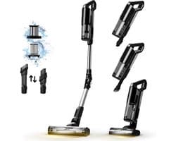 TurboTronic CV11 Steelstofzuiger met flexibele Arm en Handstofzuiger Draadloos - Zwart