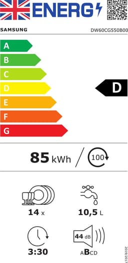 Samsung DW60CG550B00ET vaatwasser Volledig ingebouwd 14 couverts — thumbnail 3