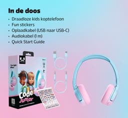Fresh 'n Rebel Code Junior - Koptelefoon kind - Kinder koptelefoon - Draadloos (Bluetooth) & Bedraad – Inclusief Aux kabel (1m) - Cool Candy — thumbnail 7