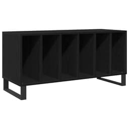 Platenspeler Meubel - LP-kast - Platenspelerkast - Draaitafelstandaard - Platenspelerstandaard - Vintage Displayplank - Zwart eiken — thumbnail 4