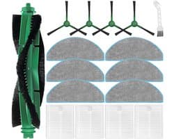 16 stuks vervangende onderdelen geschikt voor iRobot Roomba Combo Essential Series Q0120 Y0140 Y0110 Q011 robotstofzuiger 1* hoofdborstel 4* zijborstels 4* hepa-filters 6* dweildoek* 1
