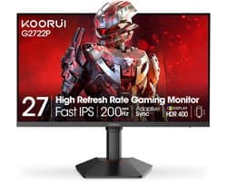 Koorui G2722P - QHD IPS Gaming Monitor - 27 Inch - 200 Hz - 1 ms