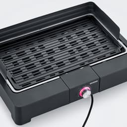 Severin PG 8567 - Electrische Tafel BBQ Grill - 2200 W - 230 °C - Grilplaat van gietijzer - Zwart — thumbnail 3