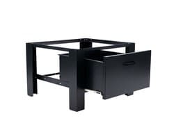 ProductXpert Stacko™ - Wasmachine Verhoger - Kast - Ombouw Met Lade - 64x54x40cm - Zwart - Met Stelvoet Stabilisatie - Antislip