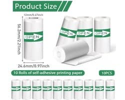 Thermal Sticker Paper Self-adhesive Mini Thermal Printer Paper Texts Notes Journal Photo Labels Mini Printer Paper, blue Q5 instant camera printer