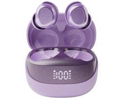 pocobob® Z draadloze oortjes - Purple Amatista - bluetooth oordopjes - kleine oordopjes - in ear oortjes - met microfoon - ook voor slapen - Met pocobob APP voor je smartphone