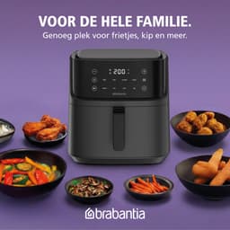 Brabantia Airfryer XXL - 7.6 liter - Digitaal Touchscreen - 8 Kookprogramma's - Tot 8 Personen - PFAS-Vrij - 80ºC tot 200ºC - 1700 Watt - BBEK1138 — thumbnail 15