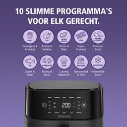 Brabantia Airfryer XXL - 5.7 liter - Digitaal Touchscreen - 10 Kookprogramma's - Tot 5 Personen - PFAS-Vrij - 80ºC tot 200ºC - 1700 Watt - BBEK1136 — thumbnail 3