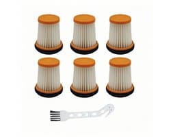 Filters - 6 Stuks - Geschikt voor Shark W1 WV200 WV201 WV205 WV220 Draadloze Stofzuiger - Vervanging Stofzuigerfilter - Met borstel