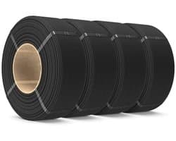 PETG Filament 1,75 mm voor 3D-printers - 4 kg, Zwart, Geschikt voor Herbruikbare Spoelen