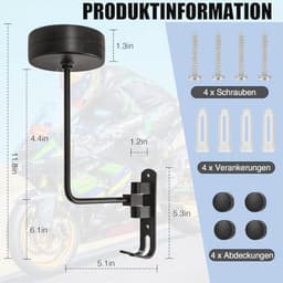 Premium Helmhouder voor Wandmontage - Aluminium Houder voor Helmen en Accessoires (Set van 2) — thumbnail 4